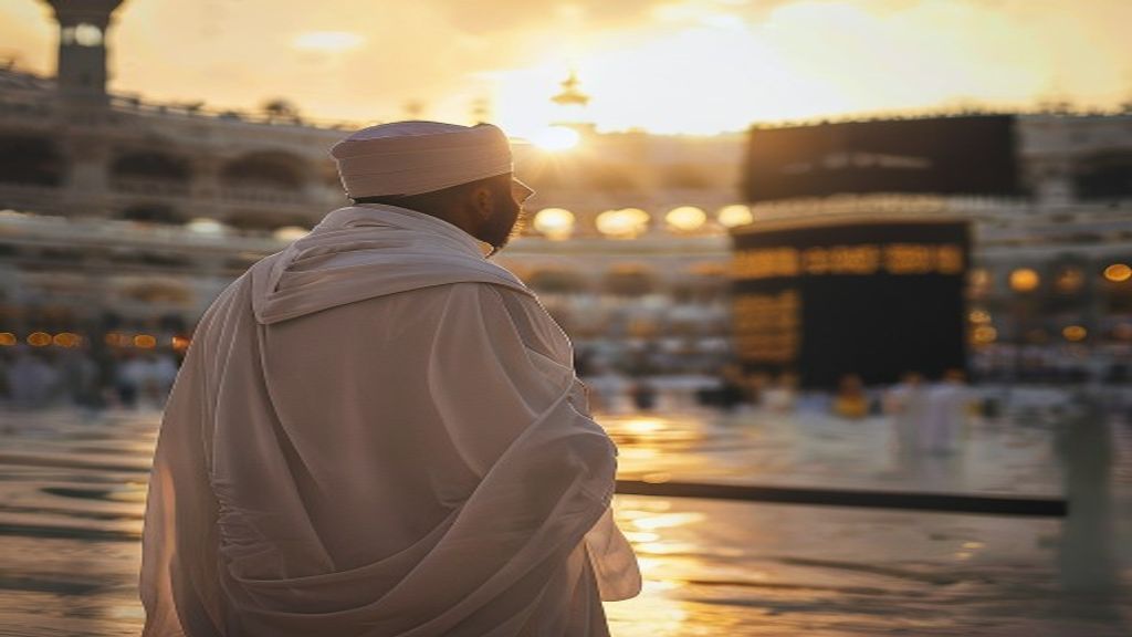 Ilustrasi rukun dan syarat umroh lengkap, meliputi niat, ihram, tawaf, sa’i, dan tata cara ibadah.