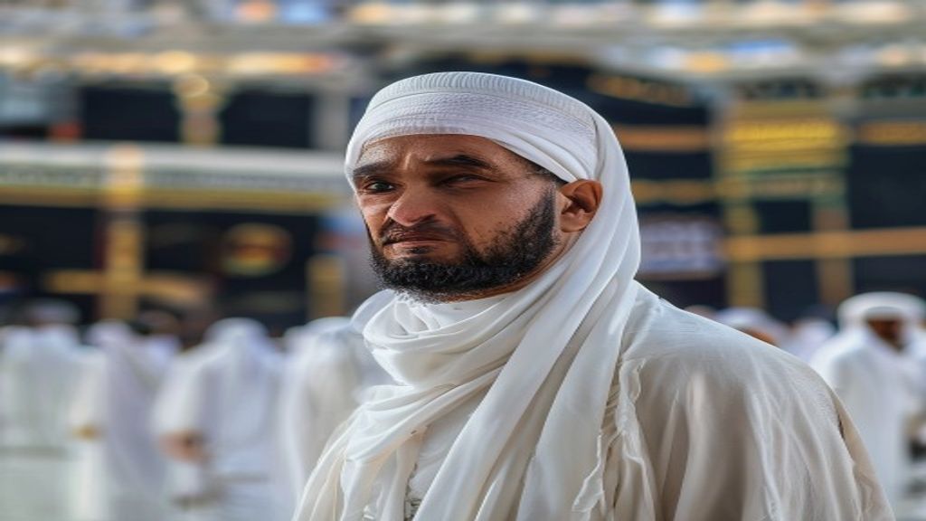 Ilustrasi rukun dan syarat umroh lengkap, menampilkan langkah wajib dan ketentuan utama pelaksanaan ibadah umroh.