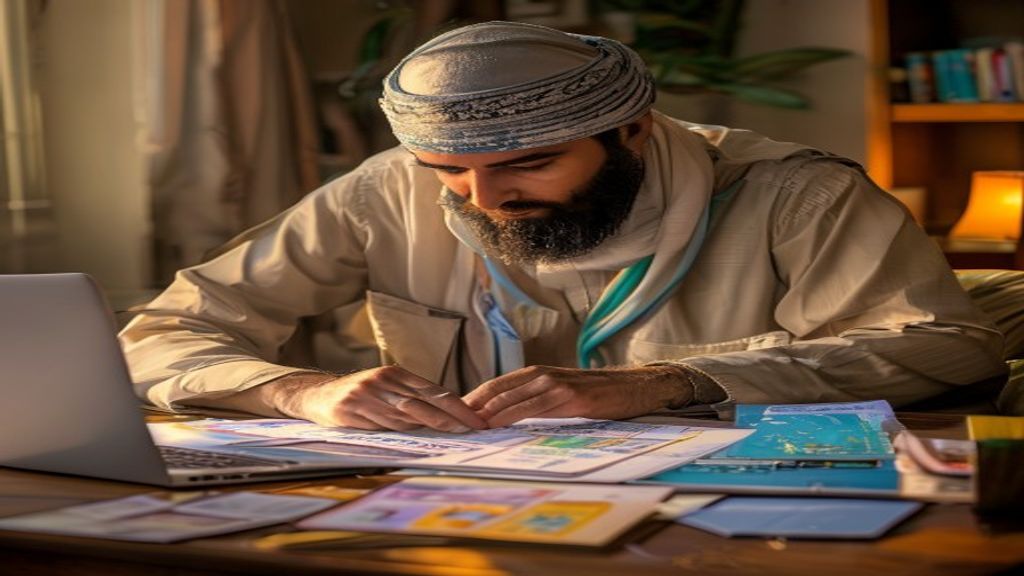 Ilustrasi daftar persyaratan umroh lengkap, termasuk paspor, visa, vaksin, dan surat sponsor resmi