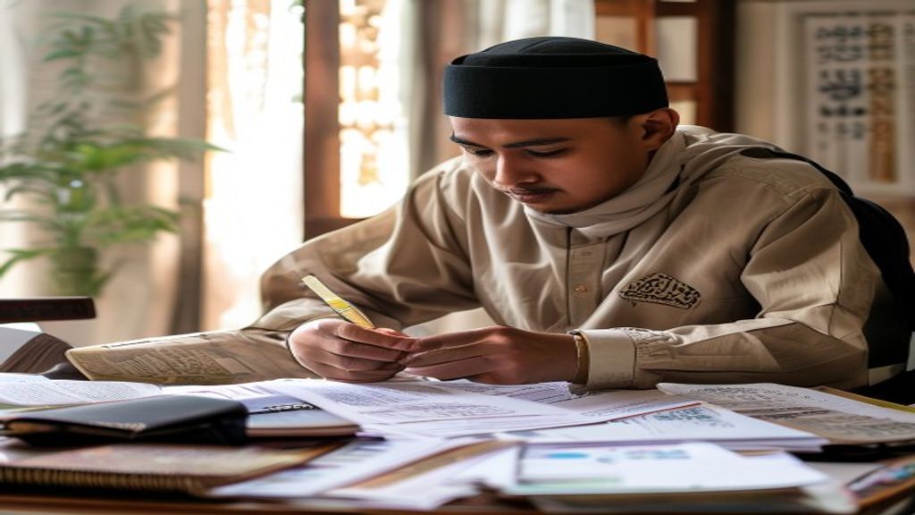 Ilustrasi persyaratan umrah 2025: paspor, visa, vaksin, surat sponsor, serta bukti kesehatan lengkap.