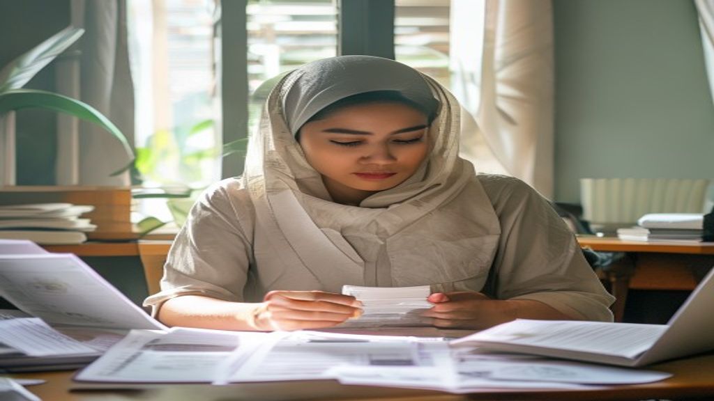 Ilustrasi daftar syarat umroh lengkap, termasuk paspor, visa, vaksin, dan panduan keuangan