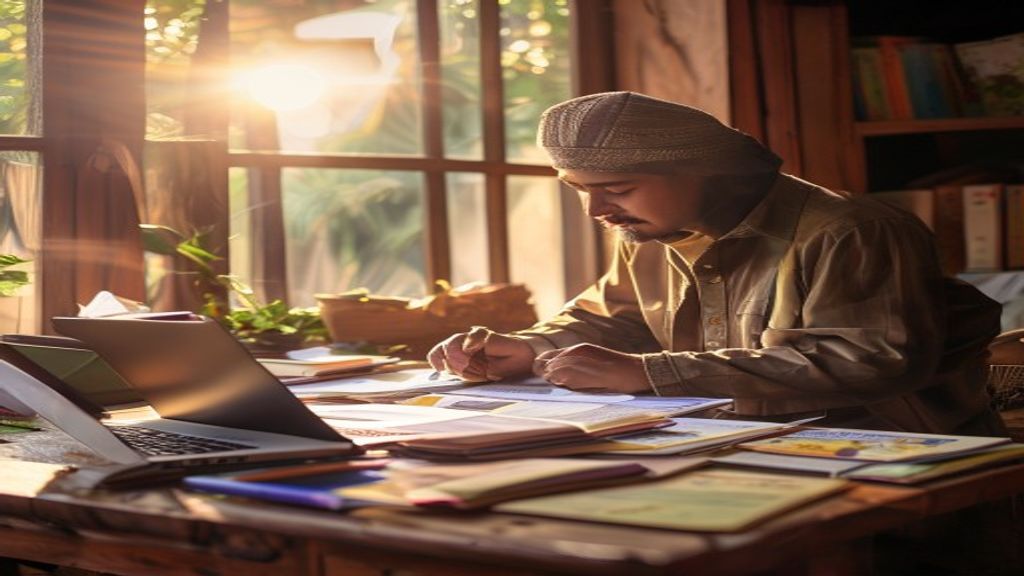 Ilustrasi persyaratan umroh mandiri meliputi paspor, visa, tiket, dan akomodasi sesuai regulasi.