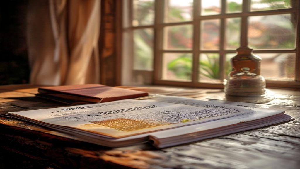 Infografik syarat-syarat umroh meliputi paspor, visa, vaksin, surat nikah, dan paket perjalanan resmi