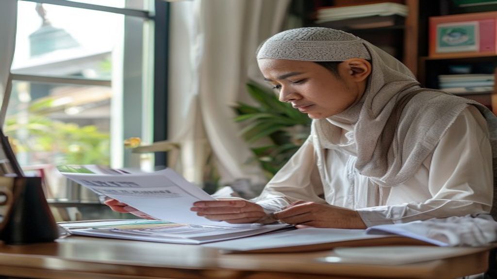 Ilustrasi daftar syarat umroh meliputi paspor, visa, vaksin, dan persiapan keuangan.