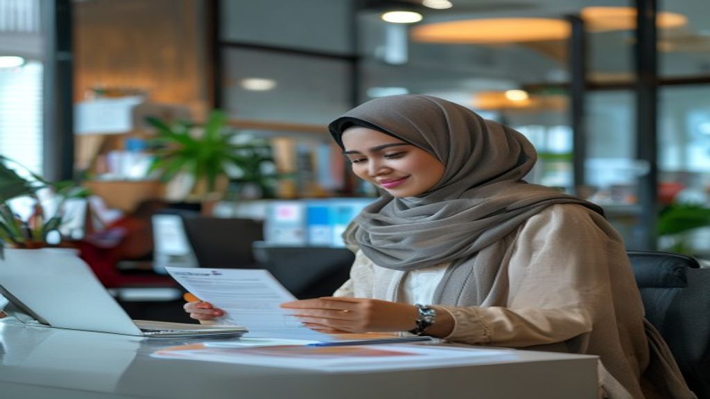 Ilustrasi daftar persyaratan umroh lengkap, termasuk paspor, visa, vaksin, dan tiket perjalanan