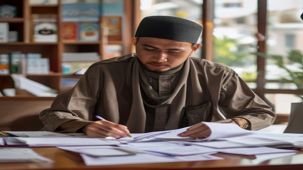 Gambar ilustrasi yang menjelaskan syarat umroh lengkap termasuk paspor, visa, vaksin, dan persiapan keuangan