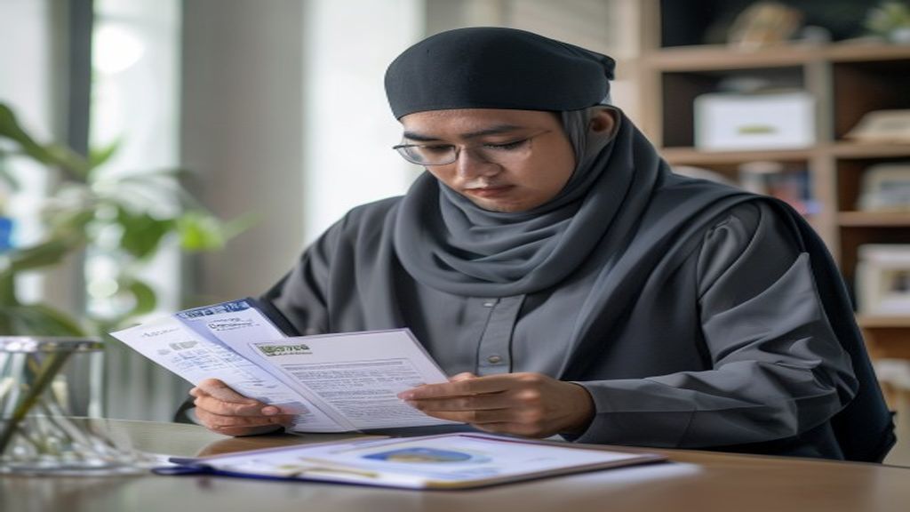 Ilustrasi daftar lengkap syarat umroh termasuk paspor, visa, vaksin, dan persiapan keuangan untuk jamaah muslim