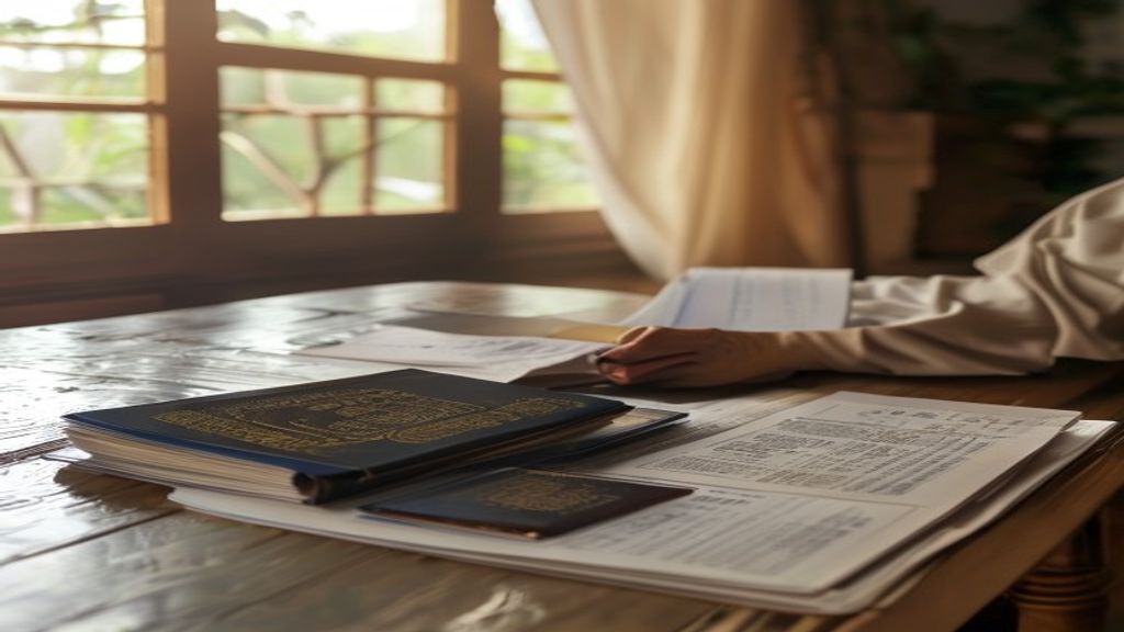 Infografik syarat umroh meliputi paspor, visa, vaksin, dan biaya perjalanan bagi jamaah Indonesia