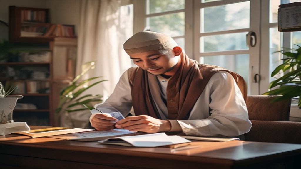 Ilustrasi syarat umroh seperti paspor, visa, vaksin, dan tiket perjalanan yang diperlukan.