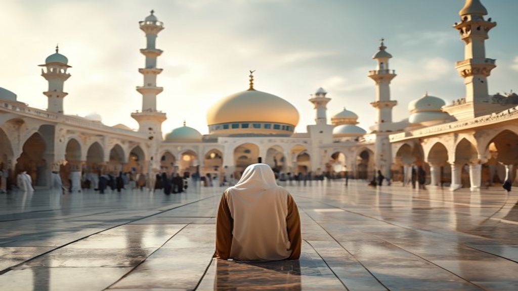 Ilustrasi persyaratan umroh meliputi paspor, visa, vaksin, dan bukti dana yang dibutuhkan.