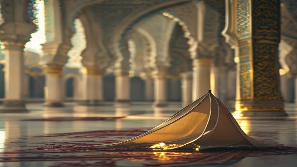 Ilustrasi daftar syarat umroh termasuk paspor, visa, vaksin, dan tiket penerbangan untuk memulai ibadah.
