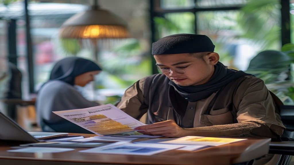 Ilustrasi persyaratan umroh meliputi paspor, visa, vaksin, dan dana yang cukup untuk perjalanan