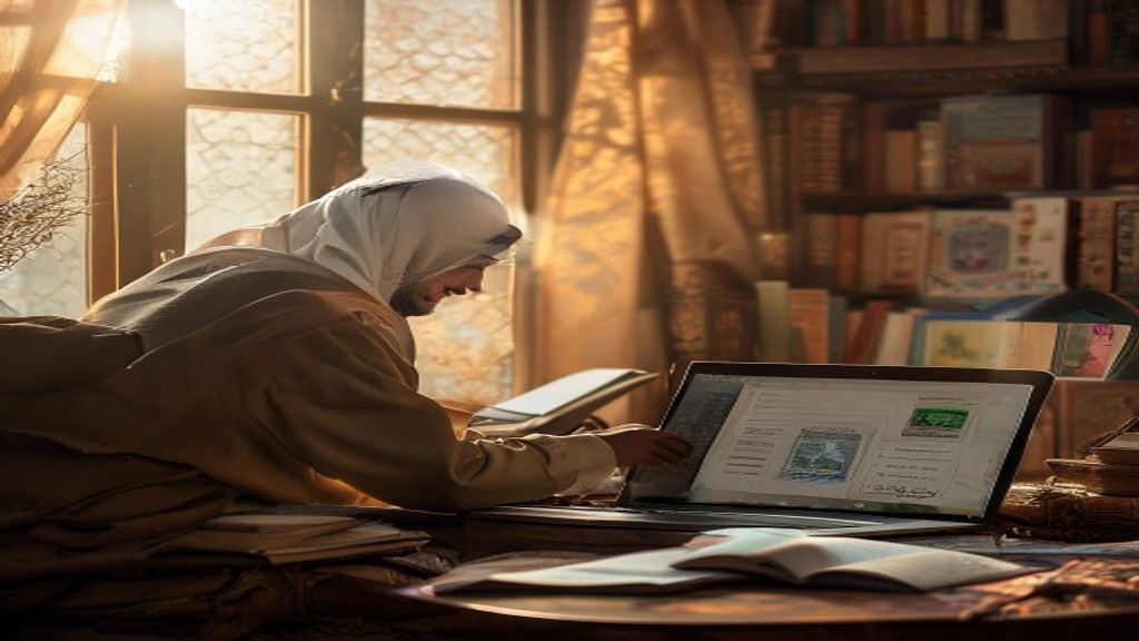 Ilustrasi daftar persyaratan umroh lengkap, meliputi paspor, visa, vaksin, serta tiket dan akomodasi perjalanan.