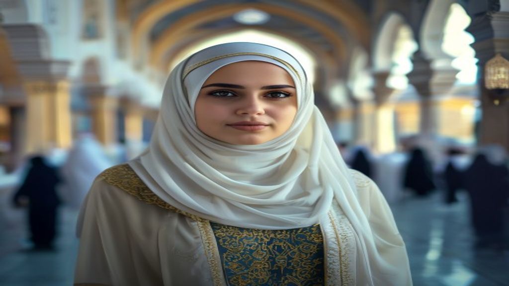 Wanita menyiapkan paspor, visa, dan pakaian ihram sesuai syarat umroh untuk ibadah yang suci.