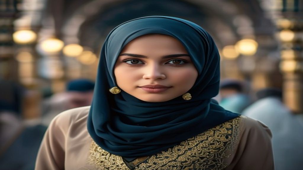 Ilustrasi persyaratan umroh untuk wanita termasuk paspor, visa, vaksin, dan pakaian ihram yang sesuai