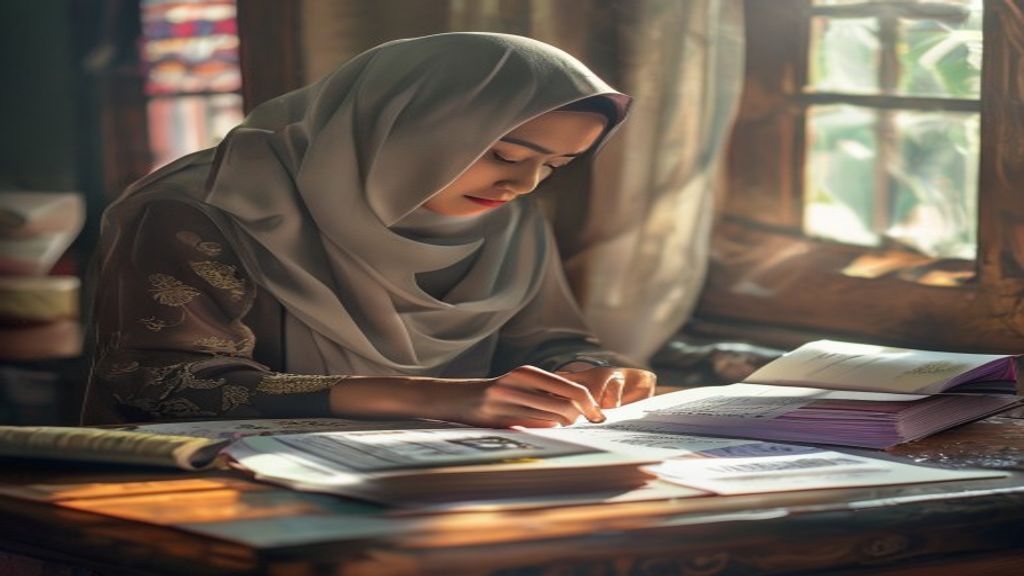 Ilustrasi lengkap syarat umroh bagi wanita: paspor, visa, vaksin, surat izin suami, dan persiapan ibadah