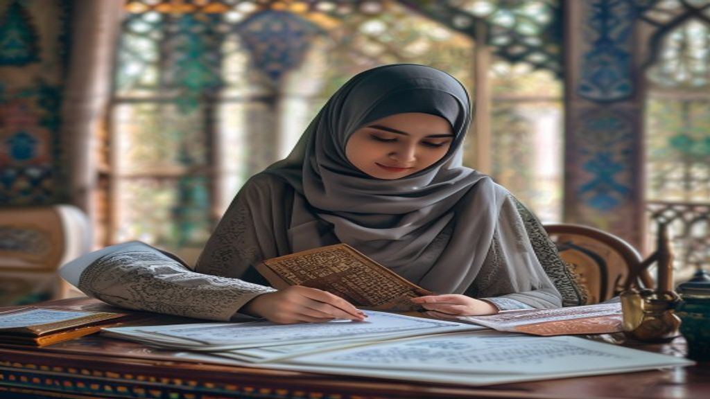 Ilustrasi persyaratan umroh bagi wanita termasuk paspor, visa, pakaian ihram, dan surat izin suami